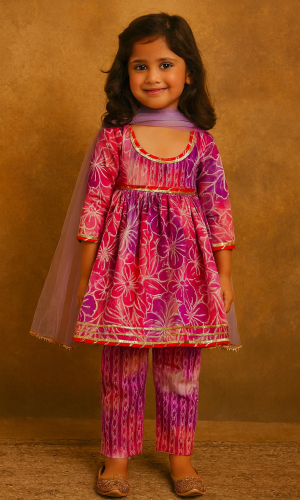 Pure Cotton Trendy Kurta Set With Shawl