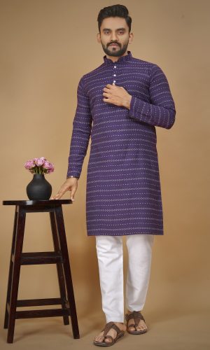 Timeless Comfy Navy Kurta Pajama