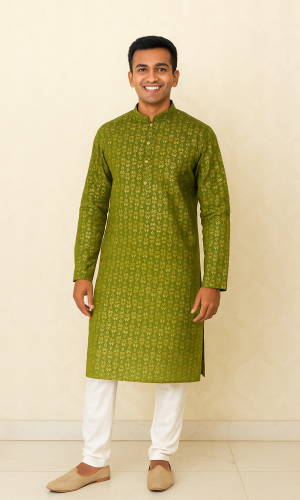 Rich and Catchy Pure Cotton Kurta Pajama