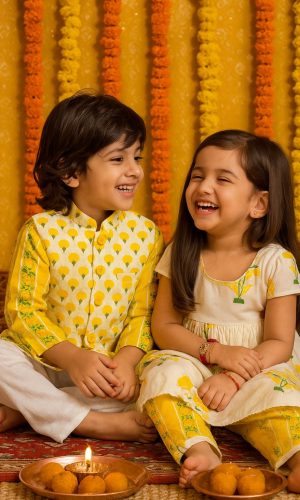 Sunshine Yellow and White SetMatching Boy Set too Available if Needed