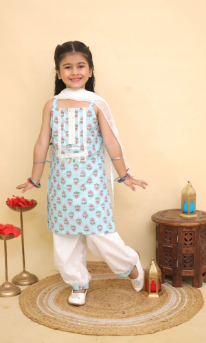 Patiala Salwar, Kurti and Dupatta