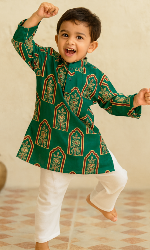 Cute Green Kurta Set