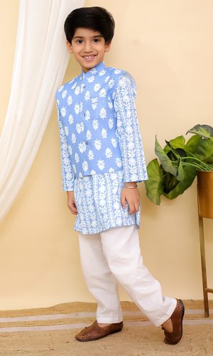 Sky Kurta Pajama Jacket