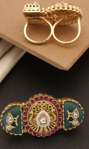 Adjustable Two-Finger Chunky Statement Ring