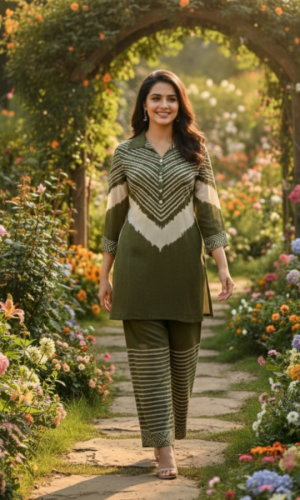 Vibrant Green Hand Tie-Dye Crepe