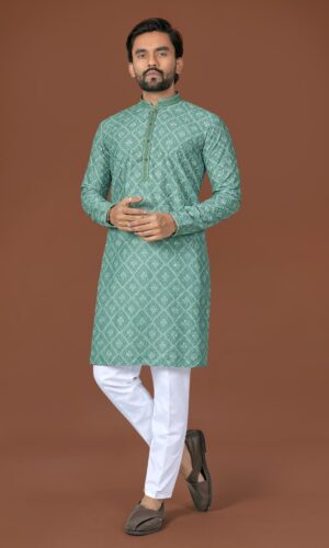 Embroidered Pure Cotton Kurta Pajama