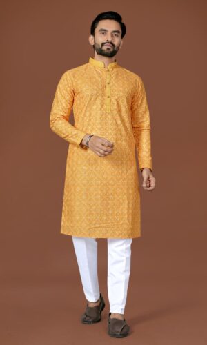 Embroidered Pure Cotton Kurta Pajama
