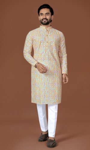 Embroidered Pure Cotton Trendy Kurta Pajama
