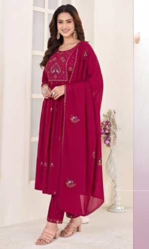 Regal Rani Pink Cotton Rayon Set