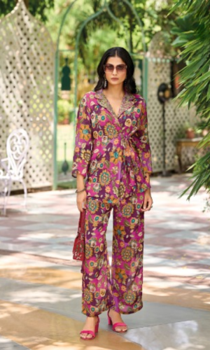 Slim-Fit Georgette Coord Set
