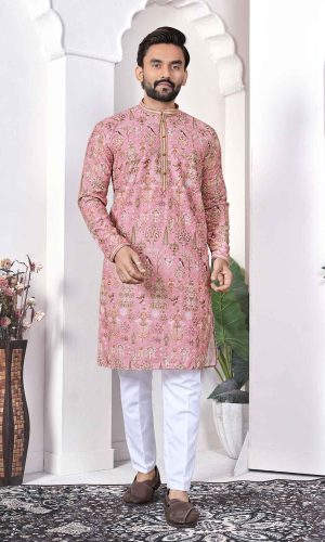Multi-Threaded Graphic Kurta & Pajama Set