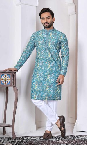 Regal Cotton Lucknowi Work Kurta With Pajama