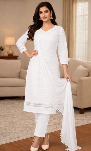 Refined Rayon Set with Shawl Ensemble