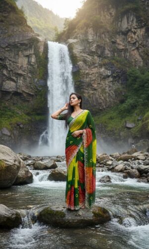 Traditional Georgette Saree Featuring Premium Pita & Butti Work