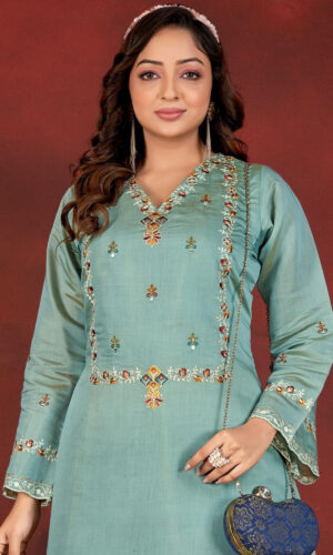 Premium Mal Chanderi Festive Co-Ord Ensemble