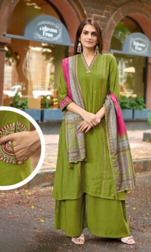 Hand-Embellished Barline Viscose Ensemble