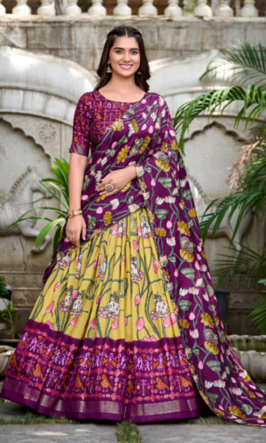 FULLY STITCHED
Premium Tussar Silk Heritage Lehenga Set