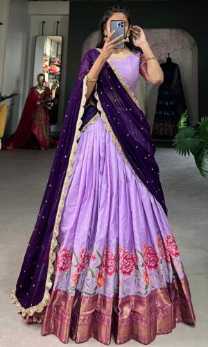 Zari Work Lehenga Set
(Handmade with Premium Fabric)