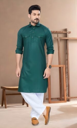 Men’s Essential Cotton Long Kurta Pajama
