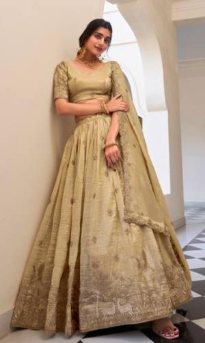 FULLY STITCHED
Traditional Gold Silk Lehenga Set