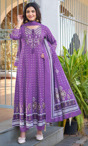 Heavy Chanderi Foil Print Set