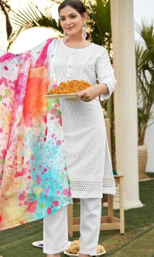 Snow White Rayon & Digital Print Wrap