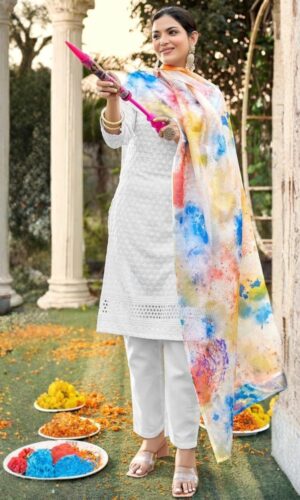 Pure Rayon Kurti With Digital Print Kota Checks Shawl