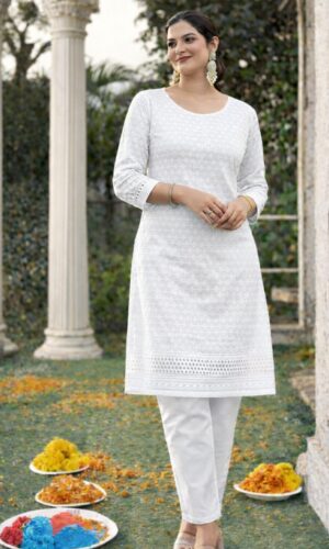 Pure Rayon Kurti With Digital Print Kota Checks Shawl