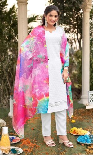 Heritage Rayon Chikankari Set