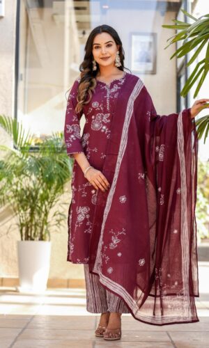Classic Hand Crafted Cotton Straight Suit