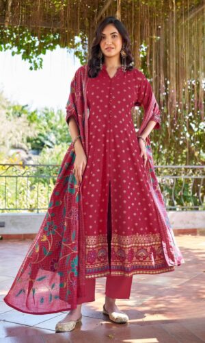 Classic Rayon Foil Print Suit